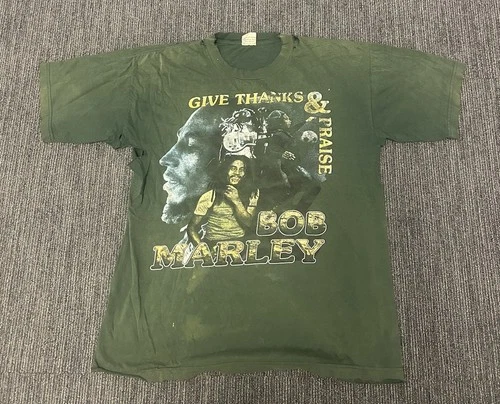 Bob Marley Give Thanks and Praise Rare Rap T S 1990s vintage concert t-shirt, vintage, size XL, single stitch, B+ condition