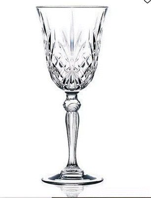 MELODIA ITALIAN CRYSTAL WINE GLASSES 3 1/4'' X 3 1/4'' X 7 7/8'' - EACH