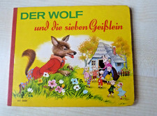 Pestalozzi Verlag 1981 Der Wolf und die sieben Geißlein altes Kinderbuch Märchen