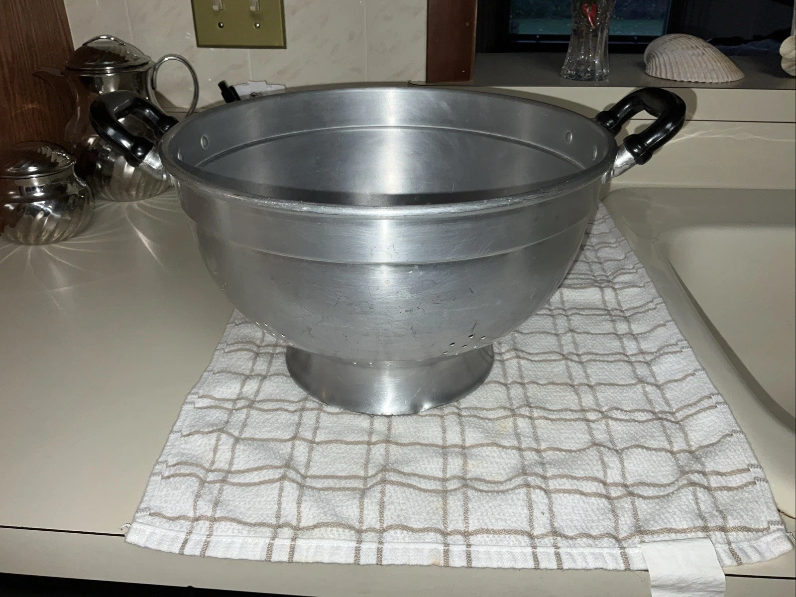 Oreste Pardini Aluminum Colander Strainer With Handle Made in Italy