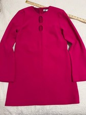 Zara Hot Pink Keyhole Mini Dress with Bell Sleeves size M