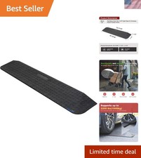 Non-Slip Rubber Ramp - 1-1/2" Rise, 2200 lbs Capacity, Ideal for Scooters