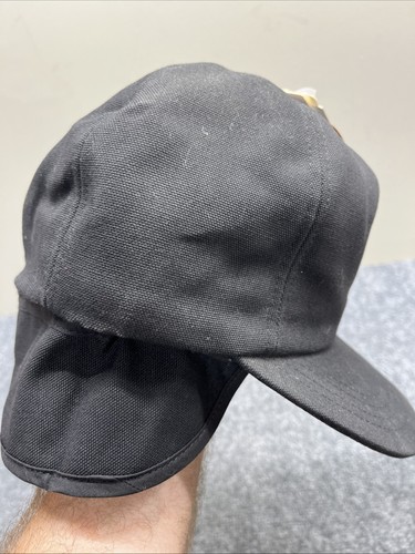 Carhartt Hat Cap Fitted Mens Large Black Canvas Patch Thermolite USA Made Warm - Picture 6 of 9