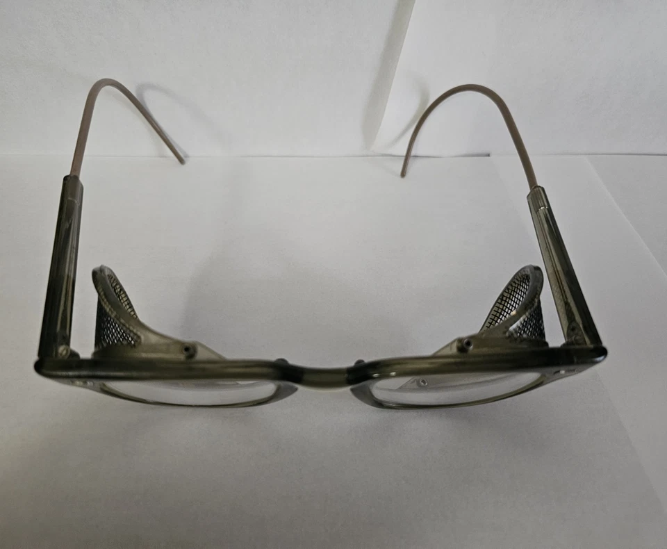 Gafas de seguridad vintage años 50 PI Horn Rim Z87 Cross 6m 44 Foto 2 de 4