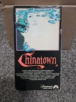 Chinatown (VHS, 1974) Paramount, Crime Drama Rare, Red Logo