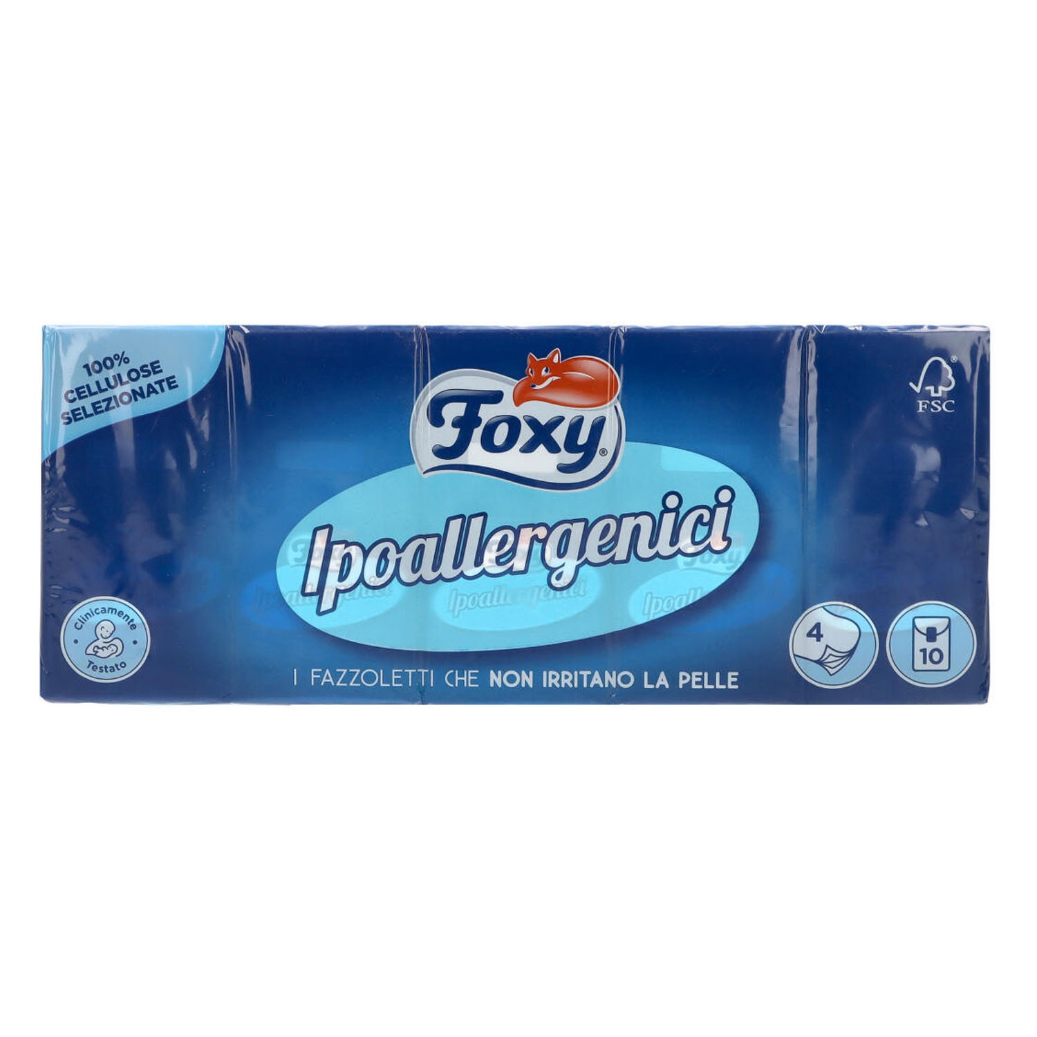 FOXY FAZZOLETTI IPOALLERGENICI 4 VELI 10PZ