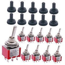 /10Pcs Mini Toggle Switch DPDT 2 Position 6 Pins ON-ON AC 125V 5A 6pin ON-ON