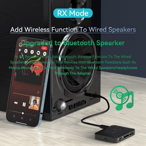 Bluetooth 5.4 Audio-Empfänger/Sender, Unterstützt USB-U-Disk/TF-Karte, AUX-8395 - Afbeelding 2 van 6