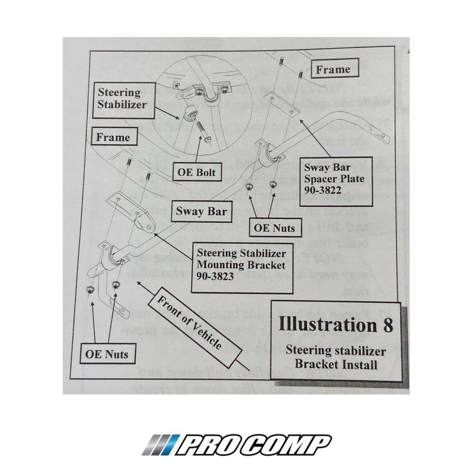 "Eslabones y espaciadores de barra estabilizadora extendida Pro Comp para F250 F350 2007-2010 4x4 6"" elevación" Foto 2 de 4