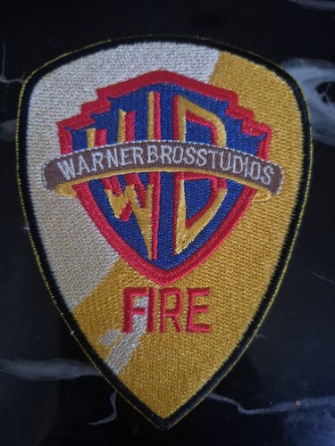 ​Warner Bros Studios Fire Department Patch Vintage Burbank California Studio...