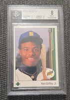 1989 Upper Deck - Star Rookie Ken Griffey Jr #1 (RC) Graded BGS 8