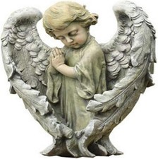 Napco Imports Outdoor Garden Patio Statue Figurine 11.5 Inch Resin Baby Angel