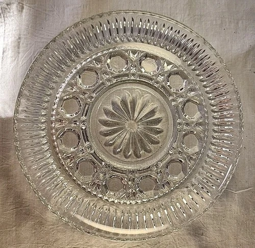 Vintage Federal Crystal Cut Glass 6 1/2" Plate