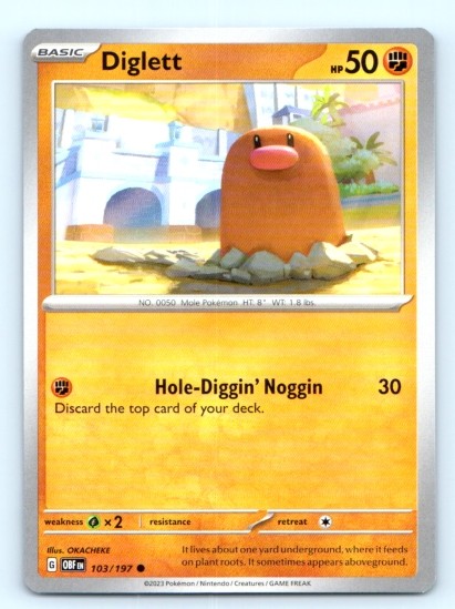 Diglett 103/197 ~ English Near Mint