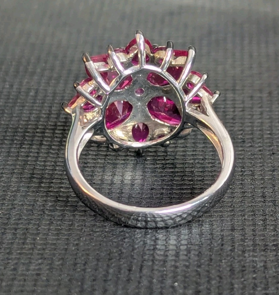 Lab Created Ruby Cocktail Ring - Size 9.5 - image 2