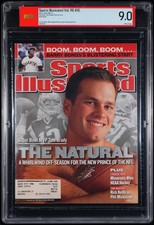Sports Illustrated Tom Brady The Natural primera portada 15 de abril de 2002 GOAT PSA 9