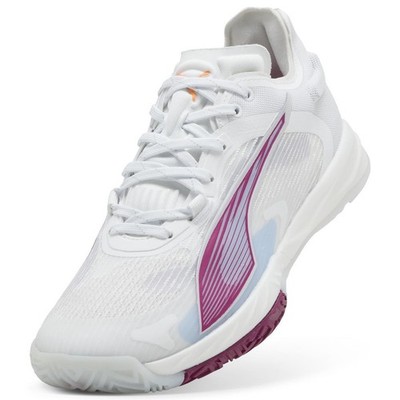 PUMA Accelerate Nitro SQD W+ 4, Damen Handballschuhe, PUMA White-Berry-Lilac Cru