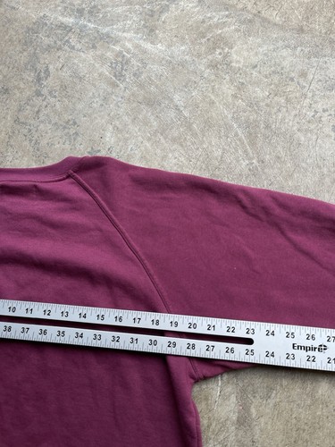 Vintage 90's Structure Ramie Cotton Crewneck Sweater Logo Maroon Men’s XL - Picture 5 of 8