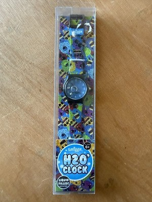 BOYS SMIGGLE MONSTER H2O LIQUID FILLED SILICONE STRAP WATCH BLACK**NEW**