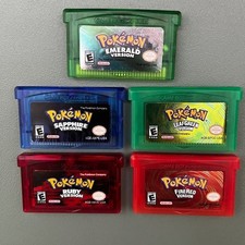 Pokemon Emerald, FireRed, LeafGreen, Ruby, and Sapphire - GBA (TESTED + SAVES)