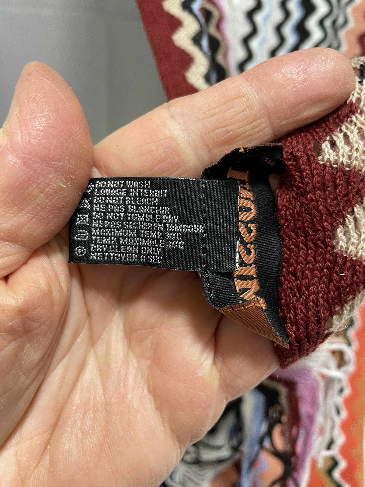 Missoni Brown Multicoloured ZigZag Pattern Scarf - image 14