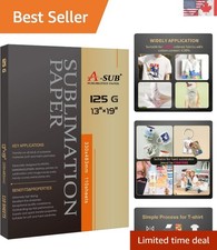 Sublimation Paper 13X19, 110 Sheets - Fast Dry, Compatible with All Printers