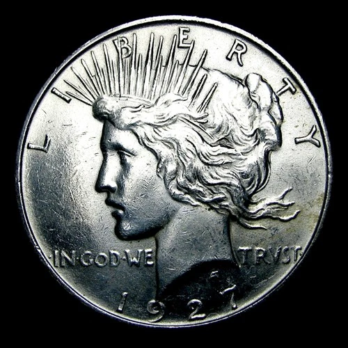 1927-D Peace Dollar Silver ---- Unc. Coin ---- #443U