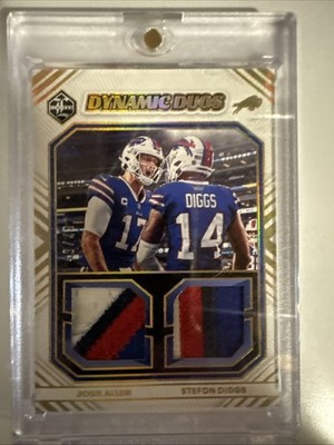 2022 Panini Limited - Dynamic Duos Allen/Diggs #DD-BUF Spotlight Gold /49 (MEM)