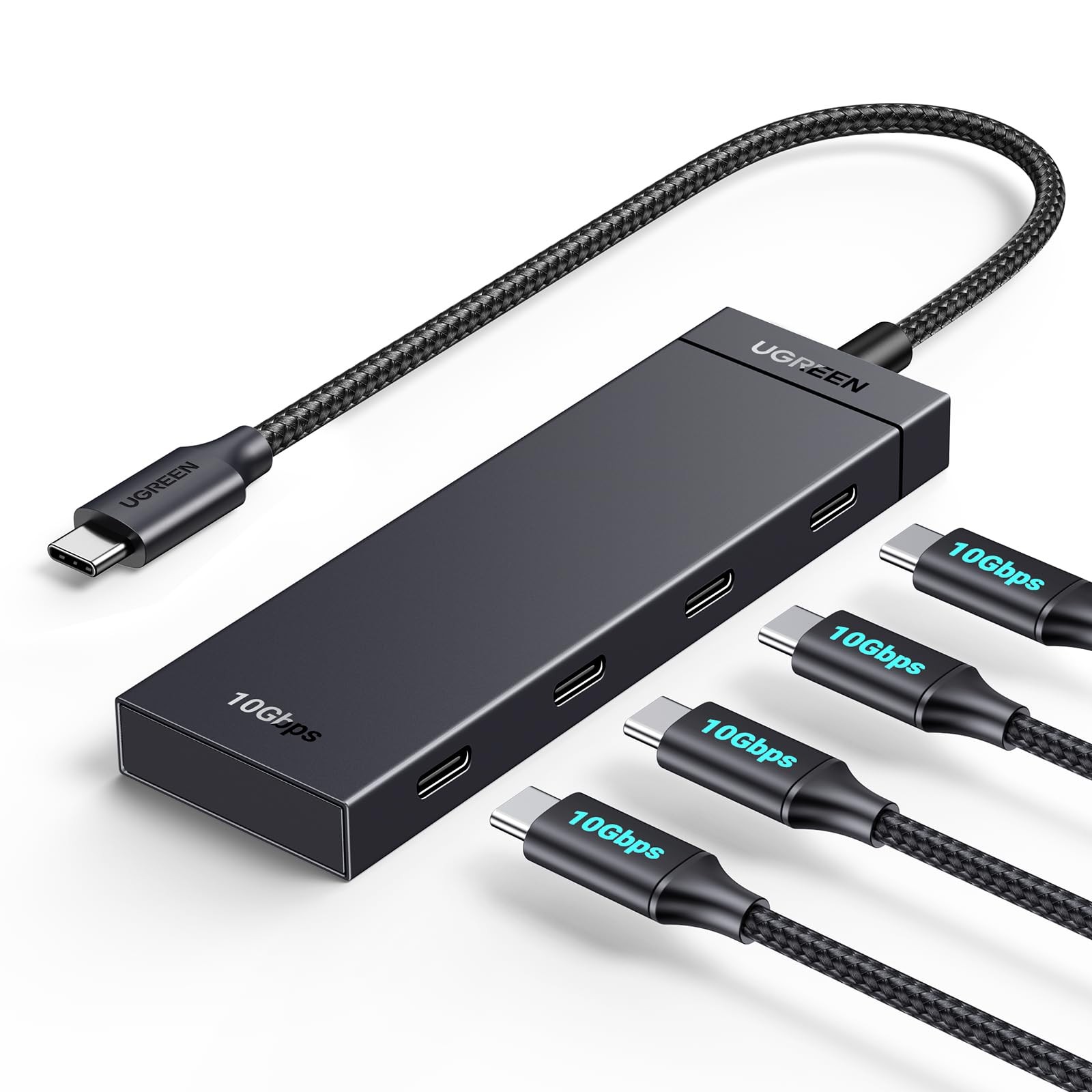 10Gbps Hub USB C 3.2 Gen 2 a 4 Porte Type C Adattatore Dongle Compatibile con