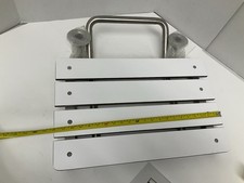 ASI American Specialities FOLDING Retractable SHOWER SEAT Stainless WOOD WHITE