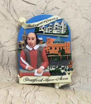 Stratford-upon-Avon Resin 3D Magnet William Shakespeare Birthplace England