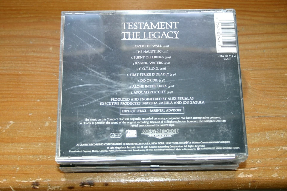 TESTAMENT-" THE LEGACY" CD 1995 - Bild 3 von 3