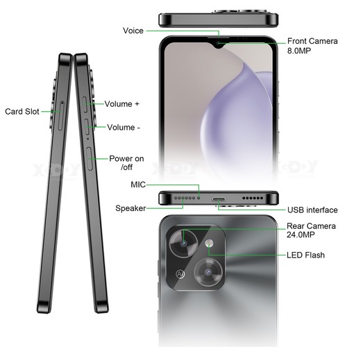 2025 Neu 6,8 Zoll Android Dual SIM Smartphone Ohne Vertrag 4G Handy 128GB 8Core - Zdjęcie 14 z 18