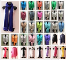 Women Soft Pashmina Silk Classic Solid Cashmere Wool Shawl Scarf Stole Wrap