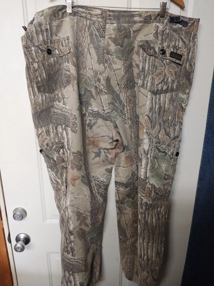VINTAGE Liberty Cargo Hunting Pants Mens 3XL 50/30 Realtree Hardwoods Camo Logo - Image 2 of 3