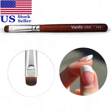 Vanfa French Brush for Nails, Clean up brush for Gel Nail Polish F14