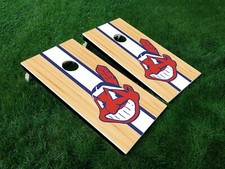 Cleveland Indians Wahoo Cornhole Board Decal Wrap Skin Qty 1 24.25" x 48.25"