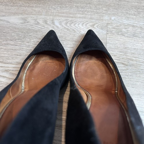 Givenchy black suede Pointy Toe Stilettos dress Pumps 37 1/2 - Picture 4 of 10
