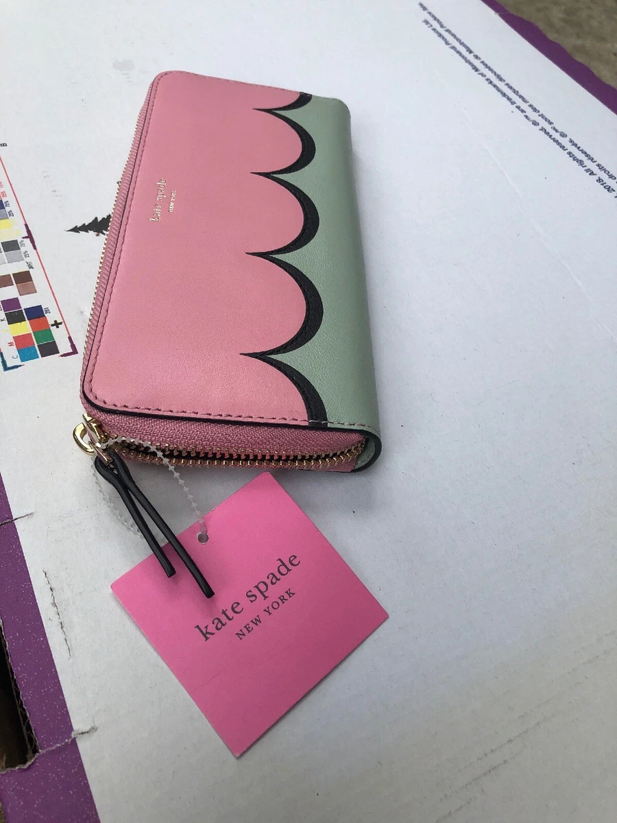 Kate spade intarsia scallop wallet new arrivals