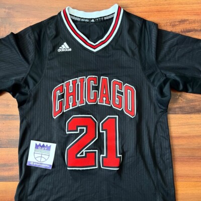 CHICAGO adidas シカゴブルズ　ゲームシャツ　黒　L 96166　アディダス　NBA BULLS プリントT チーム NBA シカゴブルズ アディダス ウェア