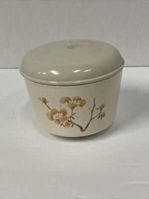 Corner Stone by Corning Ware Sugar Bowl w/ Lid China Blossom EUC
