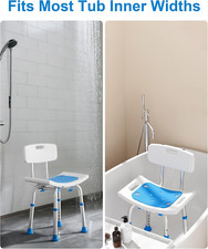 Shower Chair for inside Shower with Removable Back, FSA/HSA Eligible 400 Lbs ...