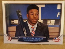 2014 Monte Harrison Rookie Rc Bowman Draft Night 