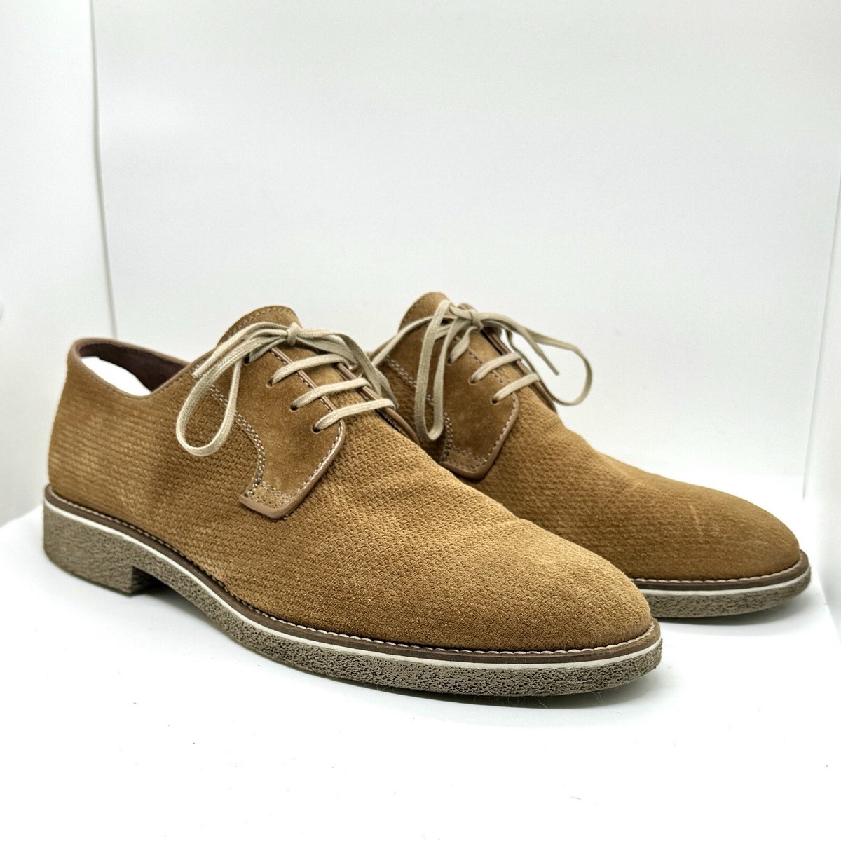COACH AND FOUR Men's Tan Suede Oxford Dress Shoe, Italian Craftsmanship US  11.5 | eBay