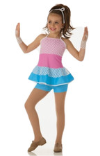 Think Pink Child X-Small Dance Costume with Hand Gloves First Performance