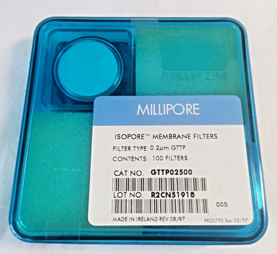 Millipore GTTP02500 PC membrane filter diam. 25 mm 0.22 μm pore size ~90 discs