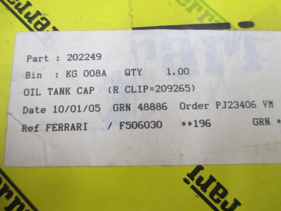 Tapa del tanque de aceite Ferrari 360 / varilla de medición # 202249 Foto 4 de 4