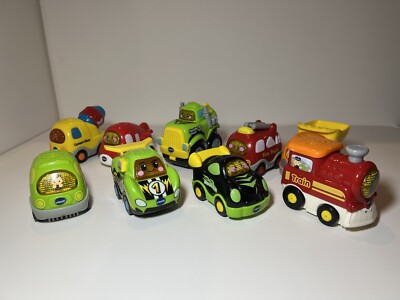 Vtech Go Go Smart Wheels Interactive Vehicles Fire Plane Race Car Lot Of 9 Cars