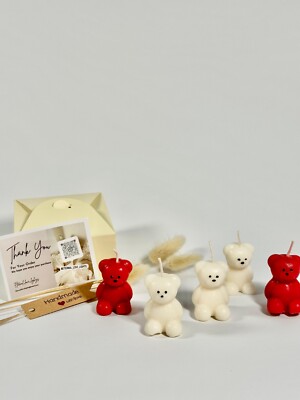 Teddy Bear Candle - Set of 5 ( Contact for Bulk Discount)