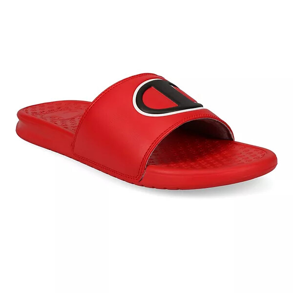 NWT Champion Men's Super Slide Solid Sandals, Red, Size 12, FREE